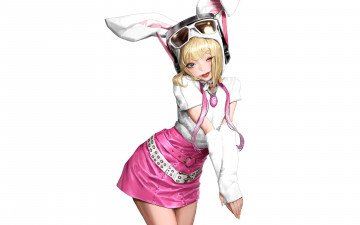 Картинка рисованное люди девушка ушки очки юбка костюм