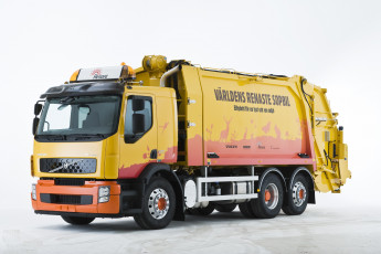 Картинка автомобили мусоровозы volvo
