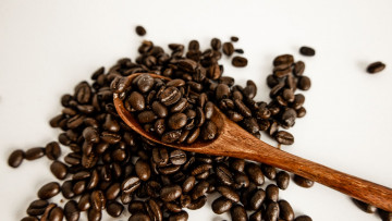 Картинка кофе еда +кофейные+зёрна ложка зерна