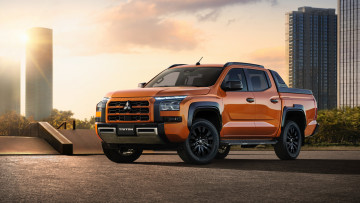 Картинка mitsubishi+triton+athlete+double+cab+2024 автомобили mitsubishi triton athlete double cab пикап оранжевый митсубиси