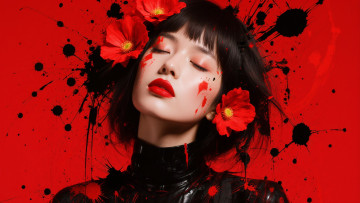 обоя 3д графика, портреты и лица , portraits and faсes, нейросети, графика, нейроарт, ai, art, нейронные, сети, рисунки, нейро, искусство, нейрографика, graphics, neuroart, neural, networks, drawings, neuro, neurography