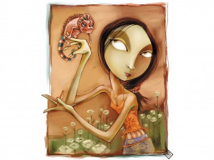 Картинка меланхолические девушки 02 рисованные люди