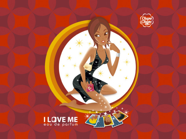 Обои картинки фото chupa, chups, love, me, for, women, by, coty, бренды