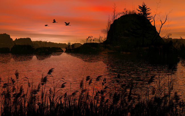 Обои картинки фото 3д, графика, nature, landscape, природа