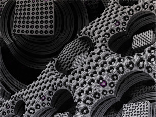 Картинка 3д графика fractal фракталы тёмный абстракция