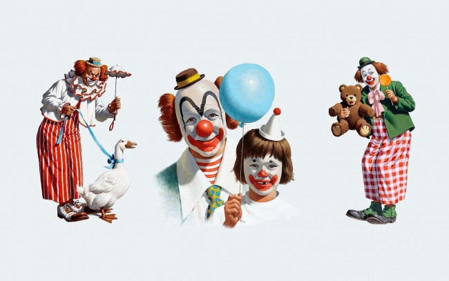 Обои картинки фото arthur, saron, sarnoff, рисованные, клоуны, праздник