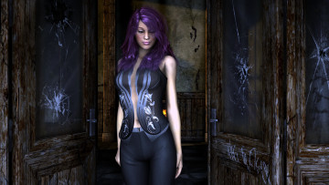 Картинка 3д графика people люди девушка взгляд