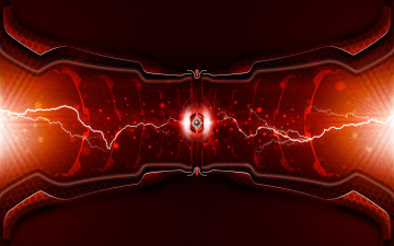 Картинка 3д графика abstract абстракции разряды соты молнии абстракция