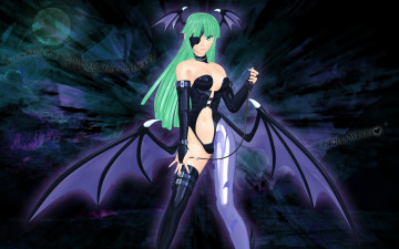 Картинка 3д графика anime аниме крилья луна девушка