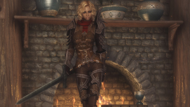 Обои картинки фото 3д, графика, amazon, амазонки, доспехи, меч, взгляд, девушка