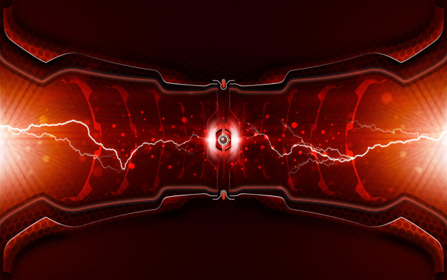 Обои картинки фото 3д, графика, abstract, абстракции, разряды, соты, молнии, абстракция