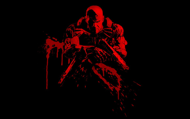 Обои картинки фото рисованные, минимализм, солдат, оружие