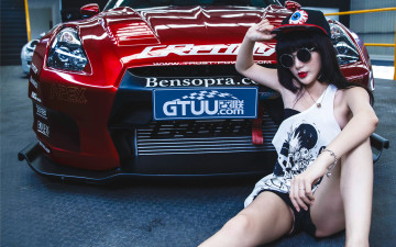 обоя автомобили, -авто с девушками, девушка, взгляд, автомобиль