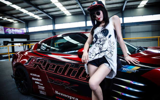 Обои картинки фото автомобили, -авто с девушками, девушка, взгляд, автомобиль