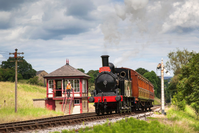 Обои картинки фото техника, паровозы, железная, паровоз, дорога