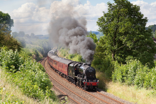 Обои картинки фото техника, паровозы, железная, паровоз, дорога