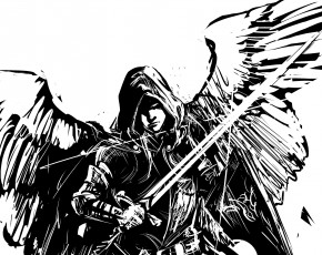 обоя разное, арты, арт, парень, аниме, чёрно-белый