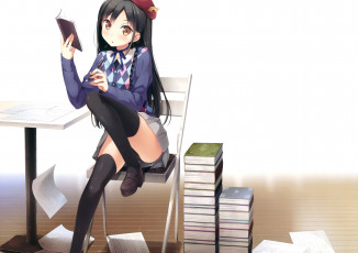 Картинка аниме kantoku+ artbook книга фон взгляд девушка