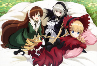 Картинка аниме rozen+maiden rozen maiden shinku suigintou suiseiseki арт девушки morimoto hirofumi