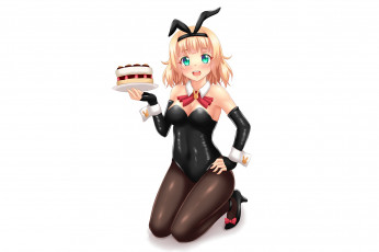 Картинка аниме unknown +другое фон взгляд торт девушка