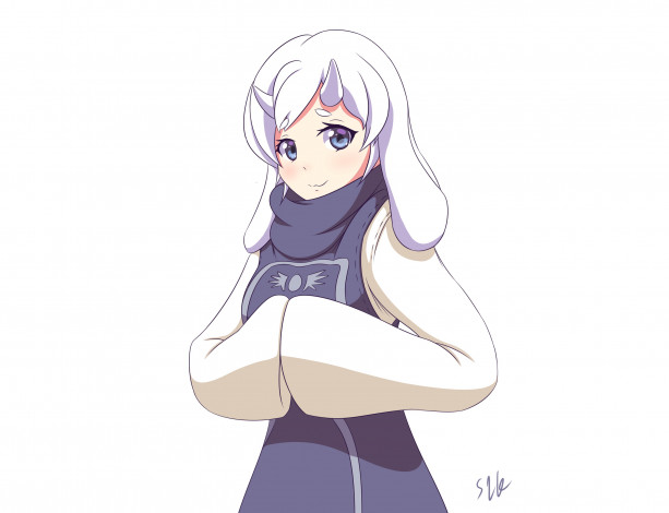 Обои картинки фото аниме, животные,  существа, фон, взгляд, девушка