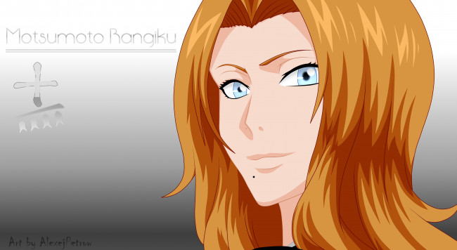 Обои картинки фото аниме, bleach, взгляд, фон, девушка