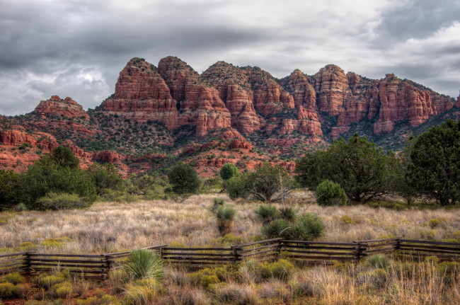 Обои картинки фото природа, горы, забор