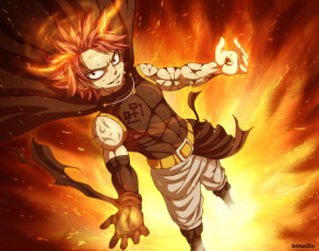 Картинка аниме fairy+tail fairy tail anime art парень маг natsu dragneel