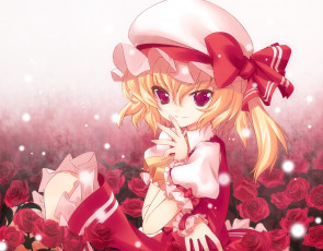 Картинка аниме touhou фон взгляд девушка