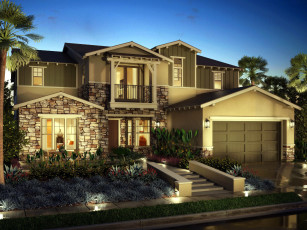 Картинка города -+здания +дома гараж дом балкон клумбы