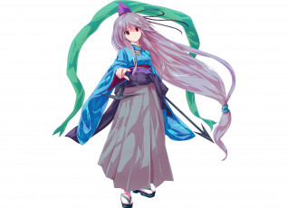 Картинка аниме touhou девушка взгляд фон