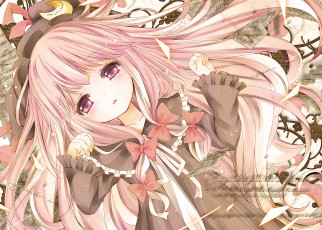 Картинка аниме touhou девушка взгляд фон