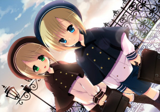 Картинка аниме unknown +другое девушки взгляд фон