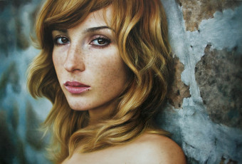 Картинка рисованное люди взгляд фон девушка