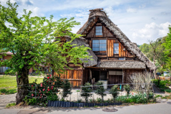 Картинка города -+здания +дома цветы дерево сказочный домик