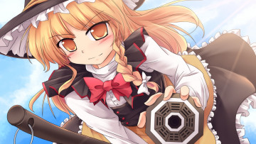 Картинка аниме touhou фон взгляд девушка