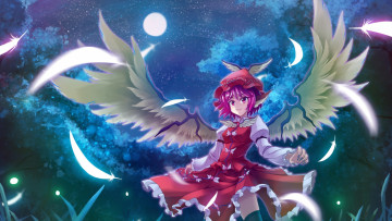 Картинка аниме touhou взгляд девушка фон