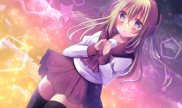 Картинка аниме unknown +другое девушка фон взгляд