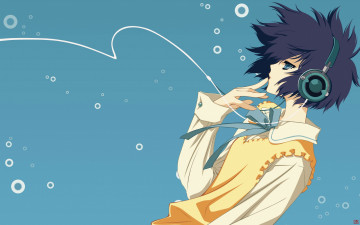 Картинка аниме parasol девушка взгляд фон