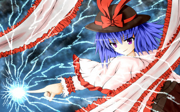 Картинка аниме touhou взгляд фон девушка