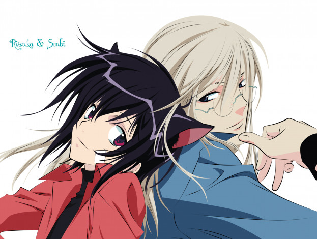 Обои картинки фото аниме, loveless, соби, уши, очки, ритска