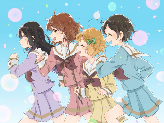 Обои картинки фото аниме, hibike euphonium, katou, hazuki, kawashima, sapphire, kousaka, reina, oumae, kumiko