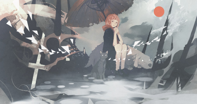 Обои картинки фото аниме, животные,  существа, nanomortis