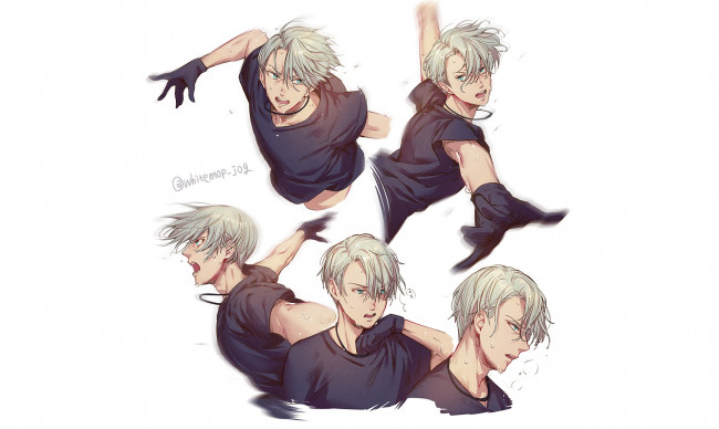 Обои картинки фото аниме, yuri on ice, victor, nikiforov