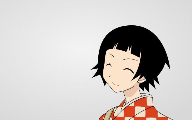 Обои картинки фото аниме, sayonara zetsubo sensei, девушка, взгляд, фон