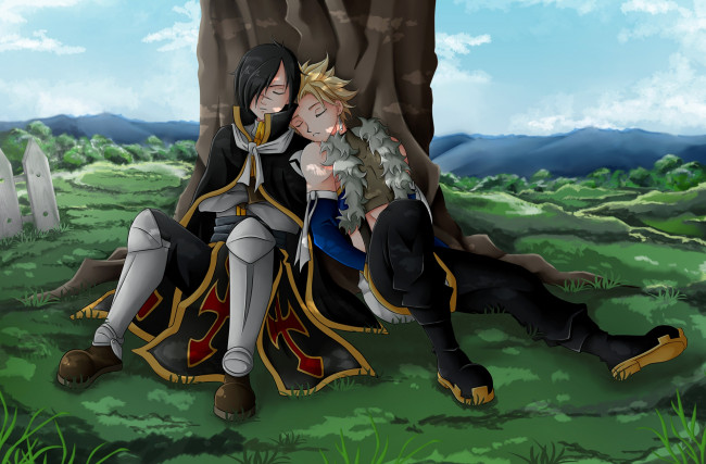 Обои картинки фото аниме, fairy tail, персонажи