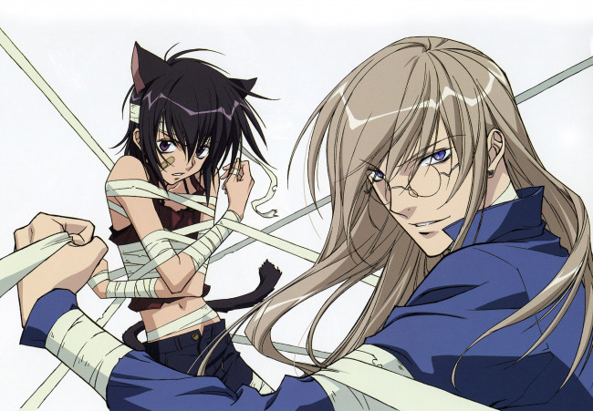 Обои картинки фото аниме, loveless, уши, боец, бинты, соби, ритска