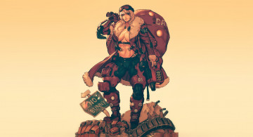 обоя праздничные, дед мороз,  санта клаус, девушка, минимализм, fantasy, арт, art, merry, christmas, секси