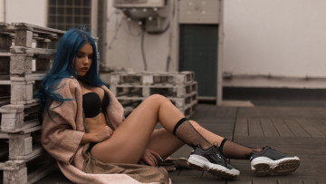 Картинка девушки -unsort+ рыжеволосые+и+другие девушка взгляд фон