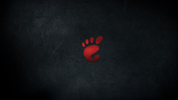 обоя компьютеры, gnome, логотип, фон
